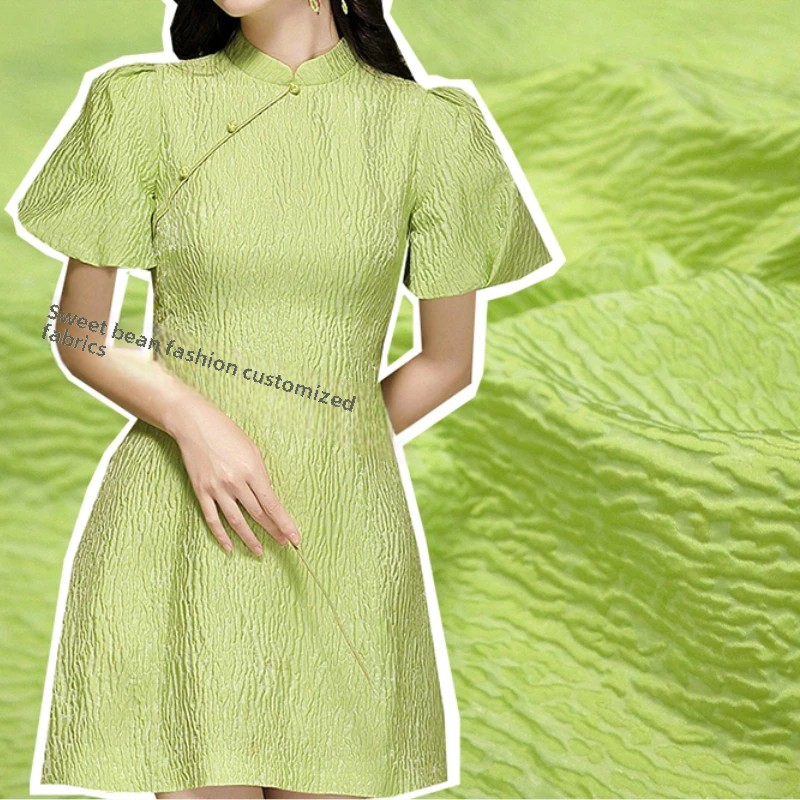 Summer Clothing Wholesale - Donkerkorrel brokaat jacquard stof lente en