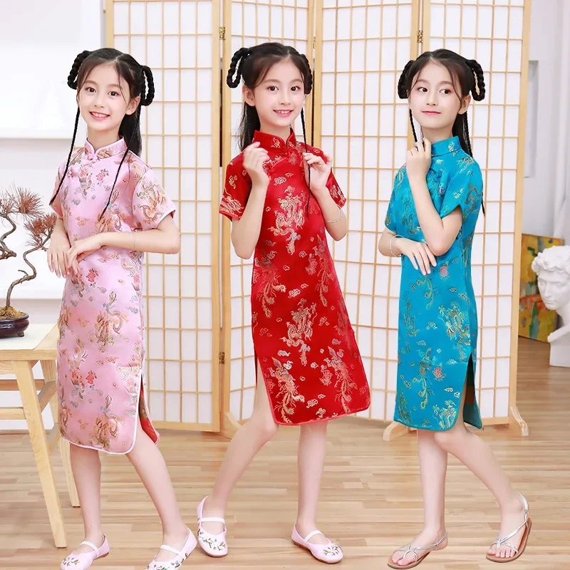 Zomer Kinderen Cheongsam Kids  - Summer Clothing Baby Girl recensie en prijs